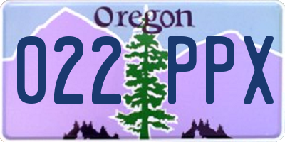 OR license plate 022PPX