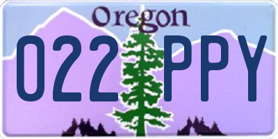 OR license plate 022PPY