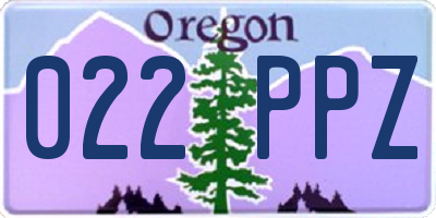 OR license plate 022PPZ
