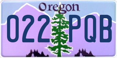 OR license plate 022PQB