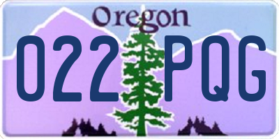OR license plate 022PQG