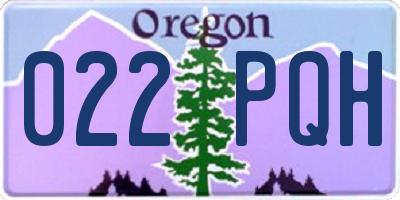 OR license plate 022PQH