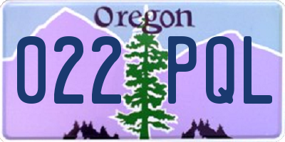 OR license plate 022PQL