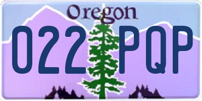 OR license plate 022PQP