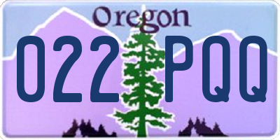 OR license plate 022PQQ