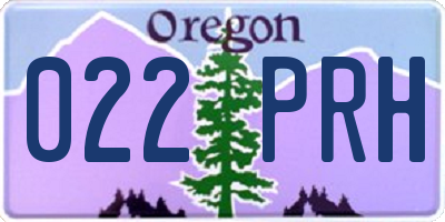 OR license plate 022PRH