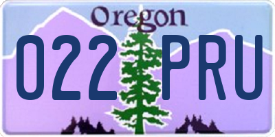 OR license plate 022PRU