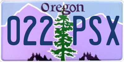 OR license plate 022PSX