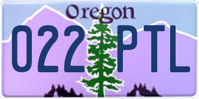 OR license plate 022PTL