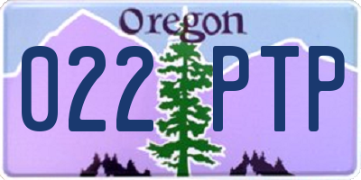 OR license plate 022PTP