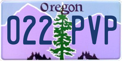 OR license plate 022PVP