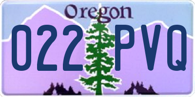 OR license plate 022PVQ