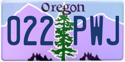 OR license plate 022PWJ