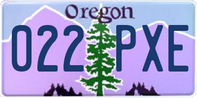 OR license plate 022PXE
