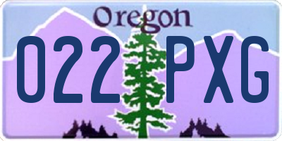OR license plate 022PXG