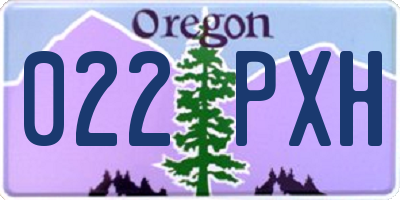 OR license plate 022PXH
