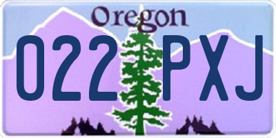 OR license plate 022PXJ