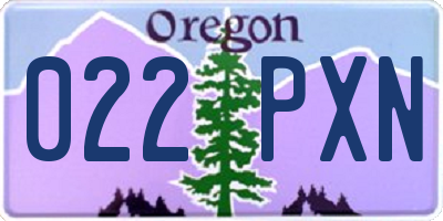 OR license plate 022PXN