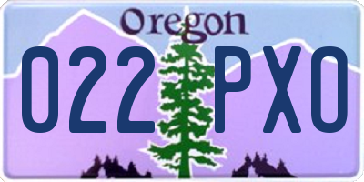 OR license plate 022PXO