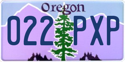 OR license plate 022PXP
