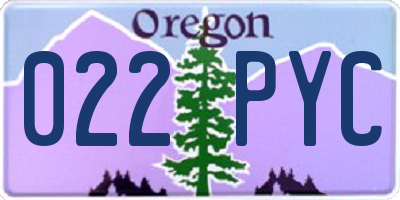 OR license plate 022PYC
