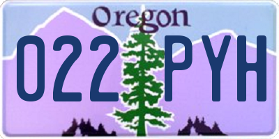 OR license plate 022PYH