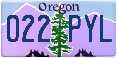 OR license plate 022PYL