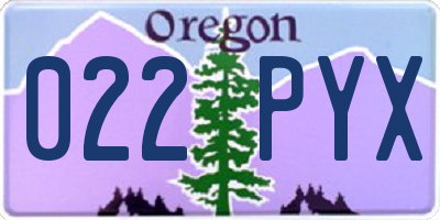 OR license plate 022PYX