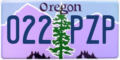 OR license plate 022PZP