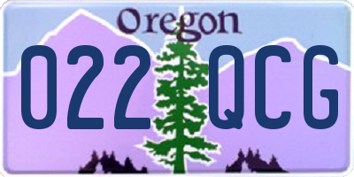 OR license plate 022QCG