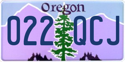 OR license plate 022QCJ