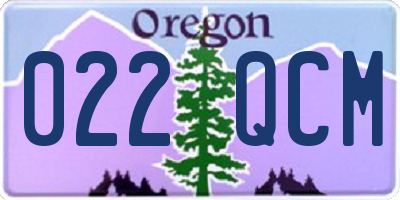 OR license plate 022QCM