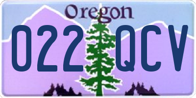 OR license plate 022QCV