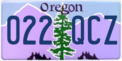 OR license plate 022QCZ