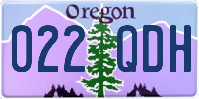 OR license plate 022QDH