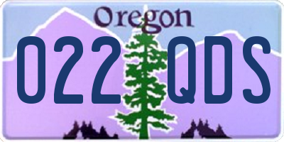 OR license plate 022QDS