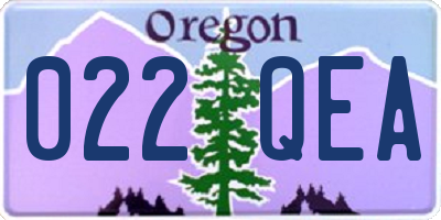 OR license plate 022QEA