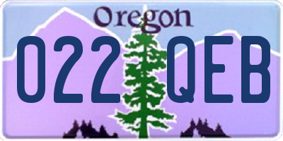 OR license plate 022QEB