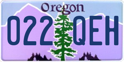 OR license plate 022QEH