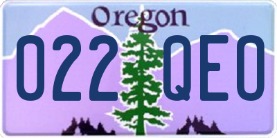 OR license plate 022QEO