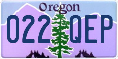OR license plate 022QEP