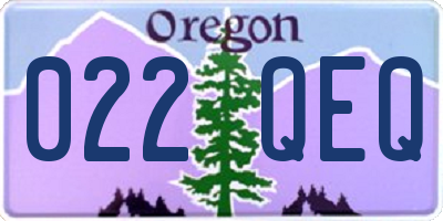OR license plate 022QEQ
