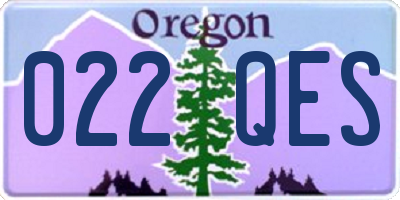 OR license plate 022QES