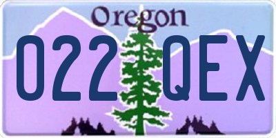 OR license plate 022QEX