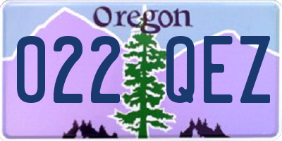 OR license plate 022QEZ