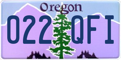 OR license plate 022QFI