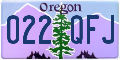 OR license plate 022QFJ