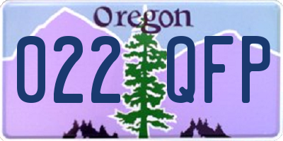 OR license plate 022QFP