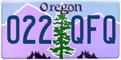 OR license plate 022QFQ