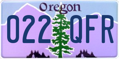 OR license plate 022QFR